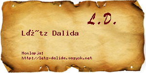 Létz Dalida névjegykártya