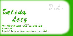 dalida letz business card